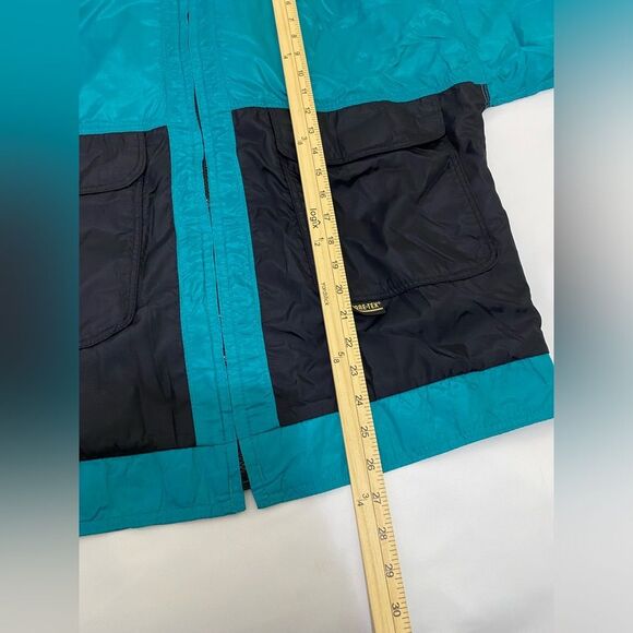 VINTAGE 10X Gore-Tex Men's Size L 90s Blue Black Rainwear USA Made Jacket Coat - Picture 10 of 14
